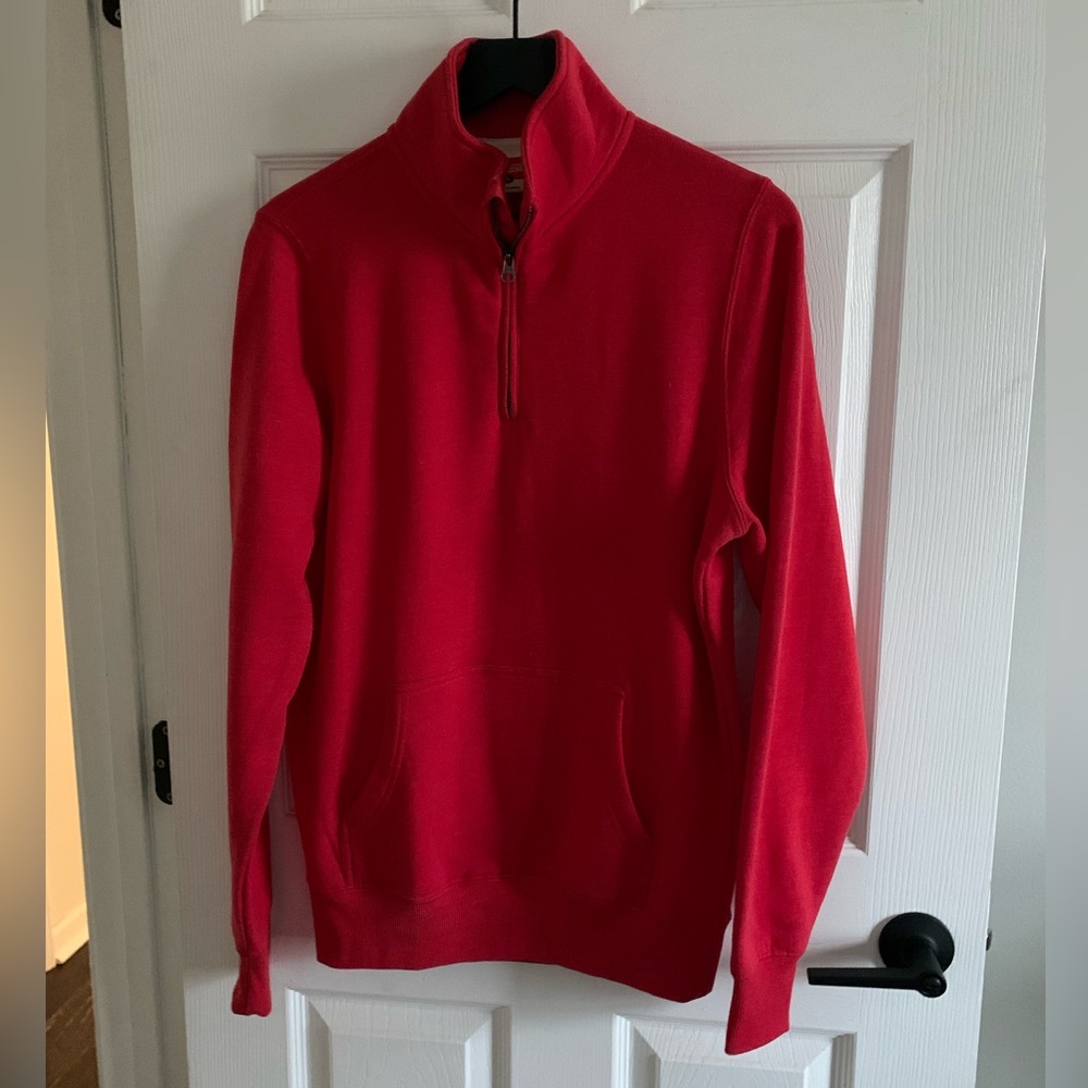 HOMAGE Vibrant Red Zip-Up Men's Sweater